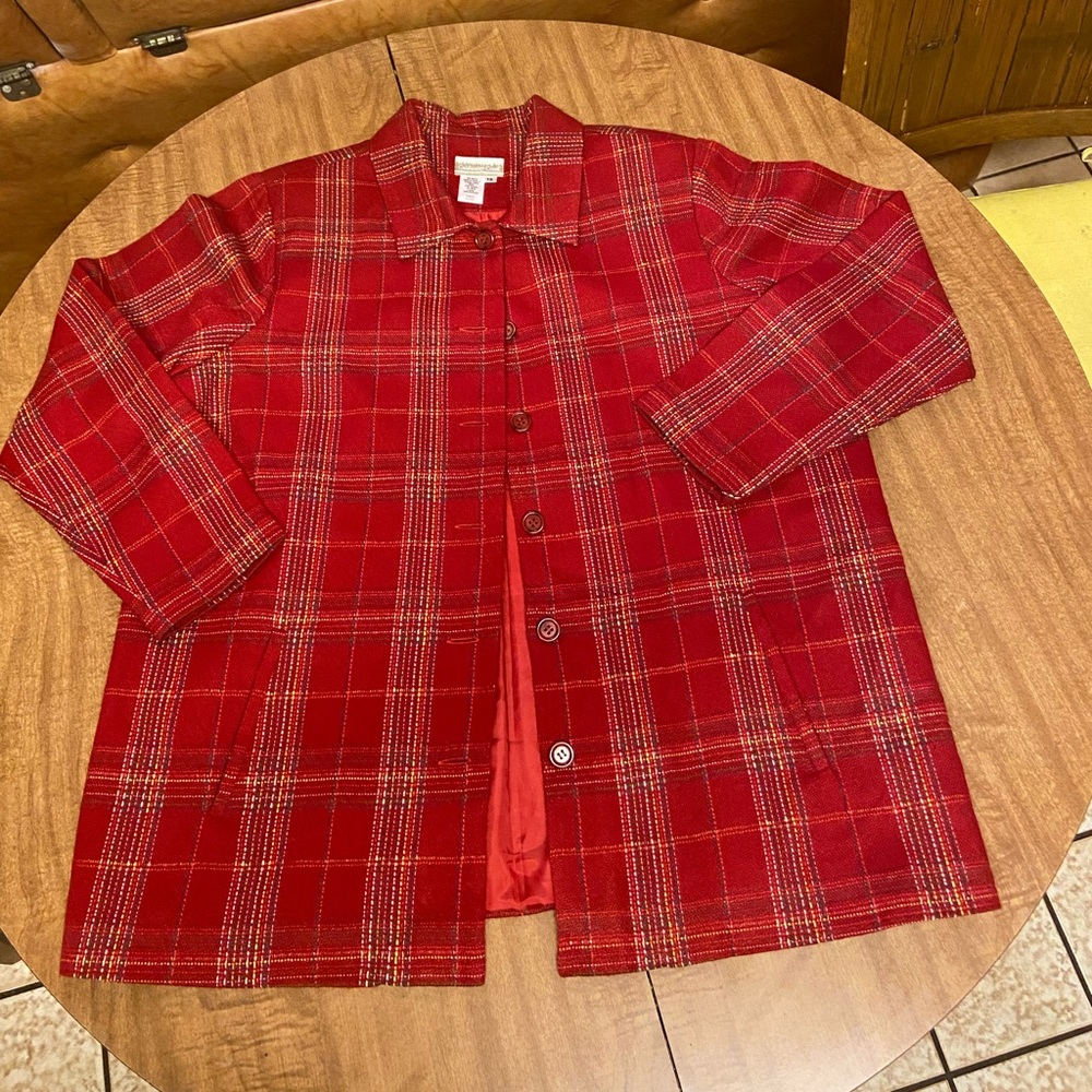 COLDWATER CREEK BLAZER / Size: 1X / Color: Red